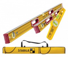 Stabila 196-2 Pack 60 & 120cm + 81SREM Level Set & 5 Pocket Bag Included &pound;169.95